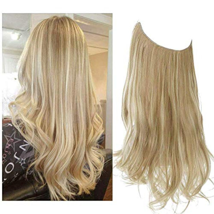 Syntetiska 40 cm osynliga hårextensions för en naturlig och voluminös look.