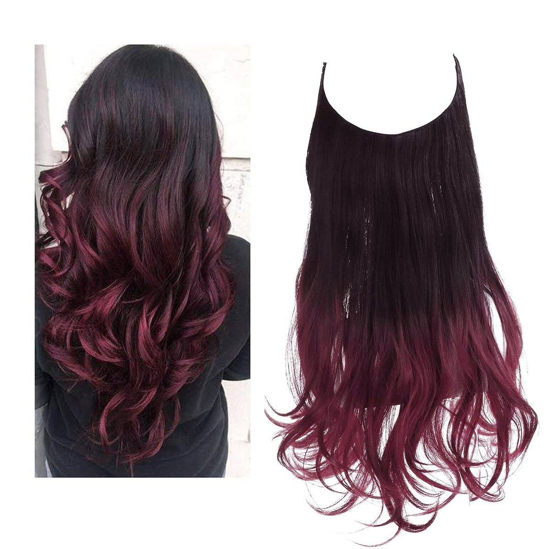Modell med långt blont hår tack vare osynliga 40 cm extensions, för fyllighet.