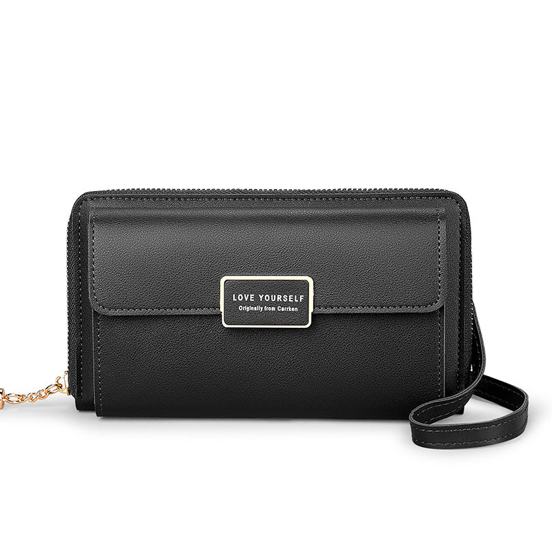 "Kvinnors quiltad crossbody-telefonväska i PU-läder, röd, med justerbara remmar och elegant mönster, perfekt för dagligt bruk