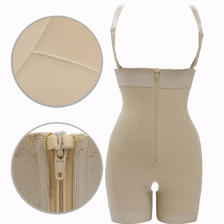"Kvinnors shapewear bodysuit med höftlyft, magkontroll, U-formad bystförstärkare, svart material, elegant skärning"