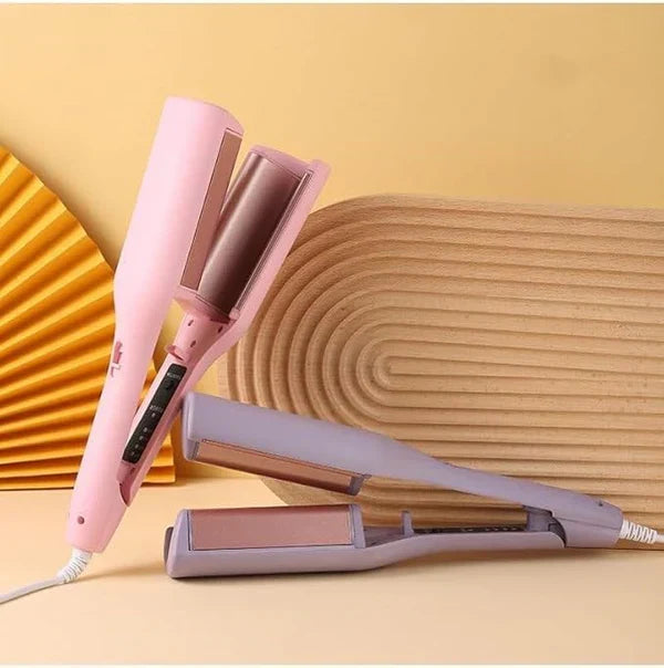 Lyxig SilkCurl värmefri locktång i rosa färg, för skonsam hårstyling och eleganta lockar utan att skada håret.