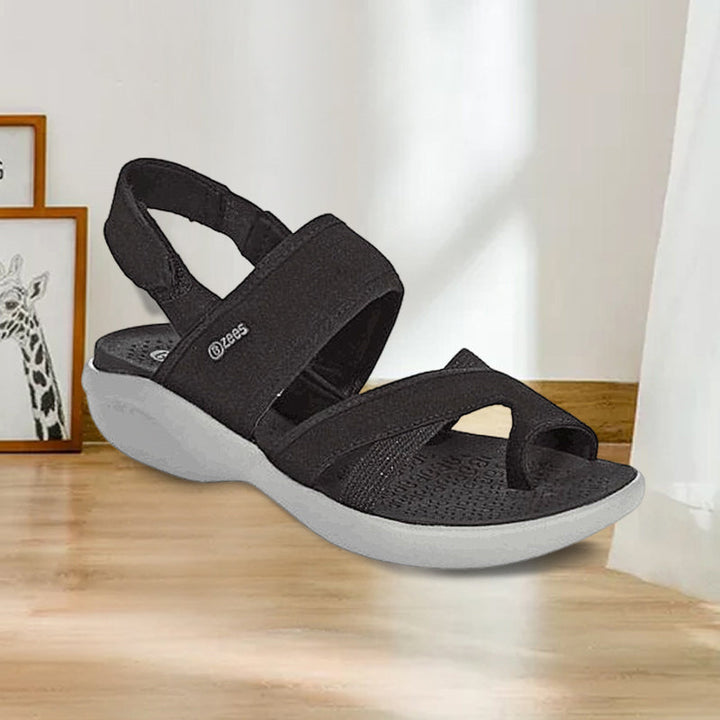 "Kvinnors sportsandaler med fotvalvsstöd, justerbar design, minnesskumssula, beige, slingback-stil, strand- eller stadspromen