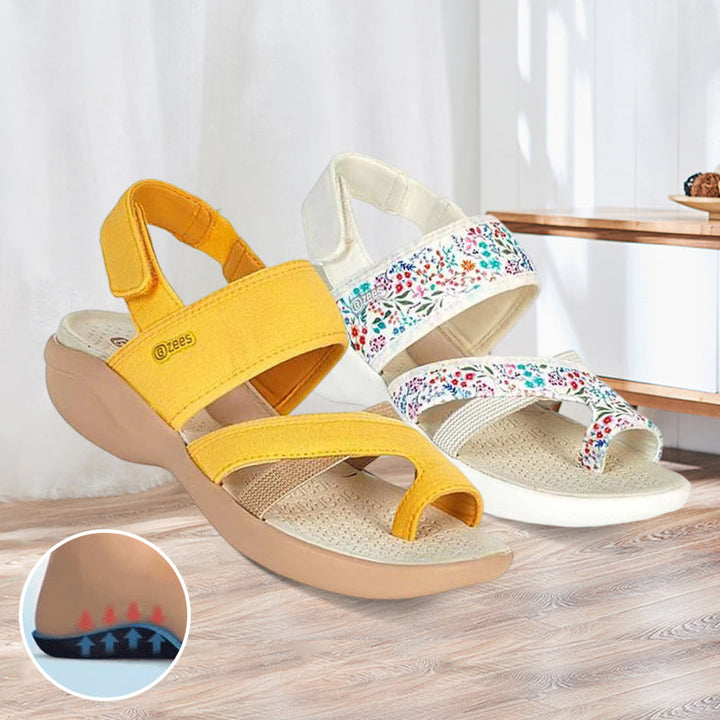 "Kvinnors sportsandaler med fotvalvsstöd, justerbar design, minnesskumssula, beige, slingback-stil, strand- eller stadspromen