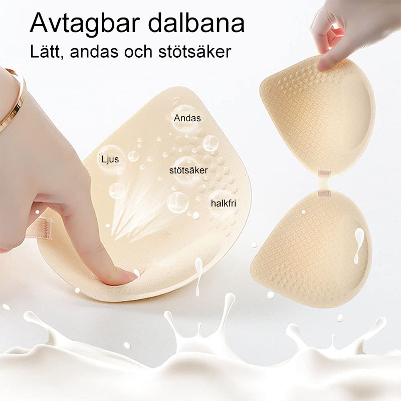 "Kvinnors trådfri butterfly bh, mjukt material, i svart och lila, ger komfort och stil för daglig användning."