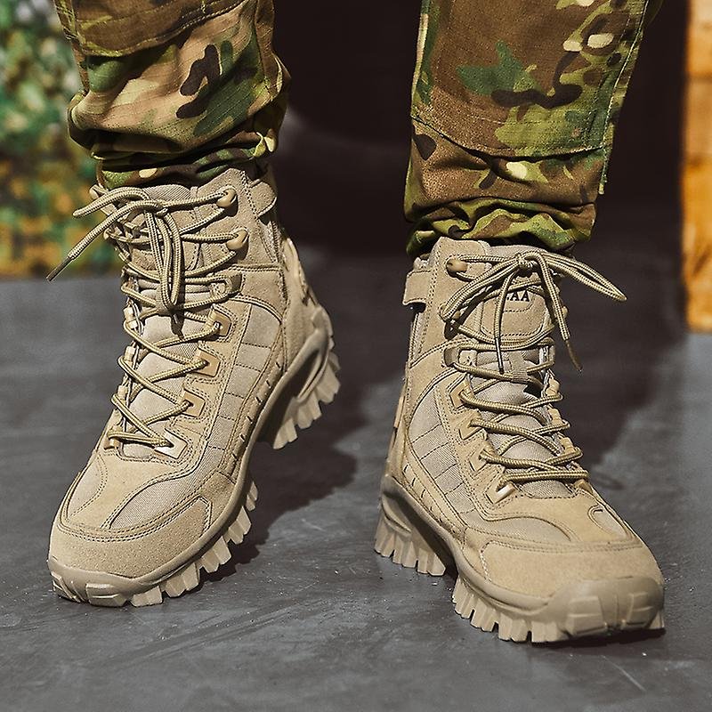 Kvinnors varma och bekväma militärstövlar, sidovy med robust söm, svarta