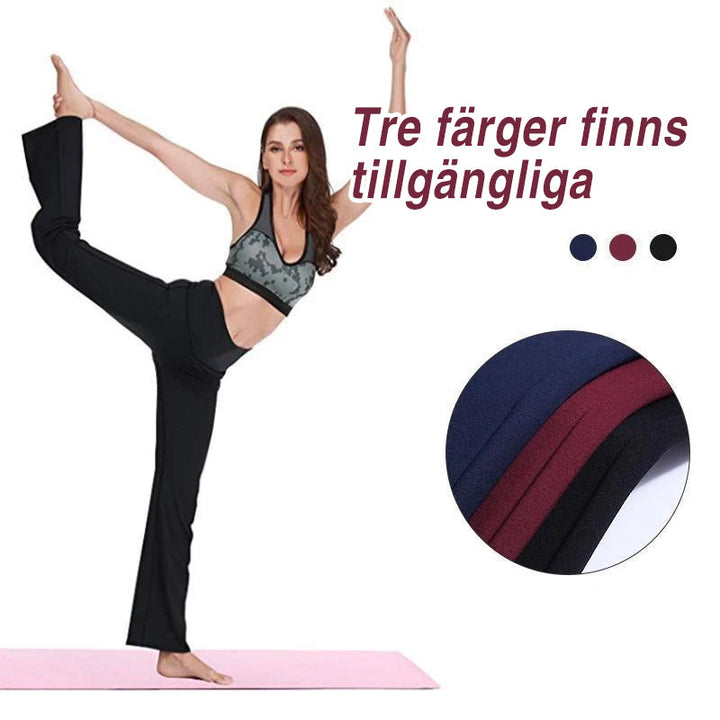 "Kvinnors yoga culottes, elegant design, satin-liknande stretch, smickrande passform för stil och komfort."