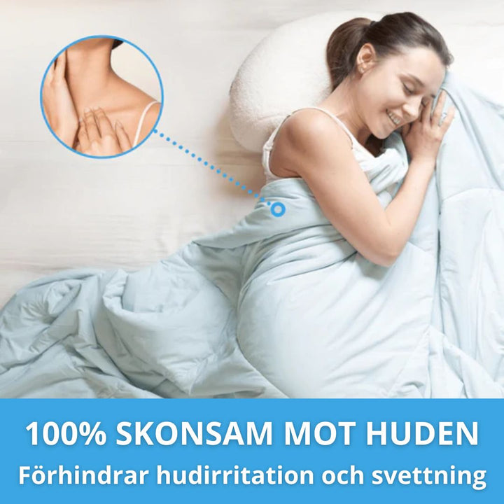 Bekvämt kyltäcke som andas, idealiskt för svala nätter. Ökar sovkomforten, perfekt hemtextil för sommarsovrum.
