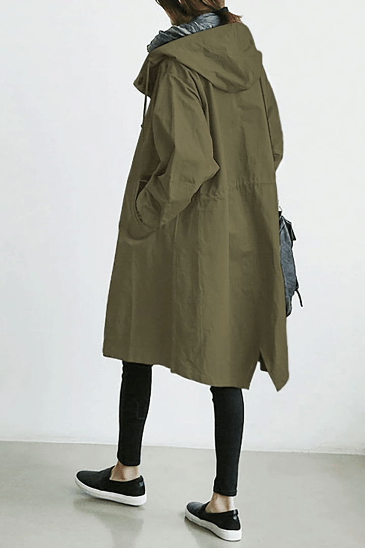 Trendig vårjacka dam, lång lättviktsjacka med oversized look. Idealisk för sommarkläder & vardag.