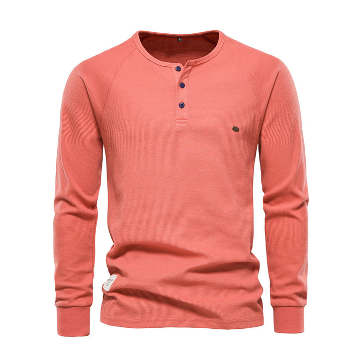 Mångsidig herrskjorta med lång ärm och våffelstruktur. Idealisk för både vår- och höstoutfits.