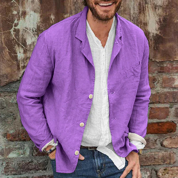 Herrjacka med knappslå, lättviktsmodell Ashton, perfekt som stilrent ytterplagg för lediga tillfällen.