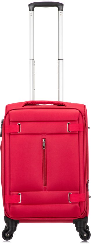 Högkvalitativ mjuk resväska, lättviktshandbagage med snurrhjul för bekväma flygningar.