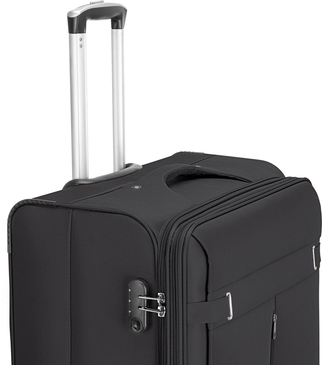 Elegant resväska med snurrhjul, idealisk som handbagage för snabba weekendresor.