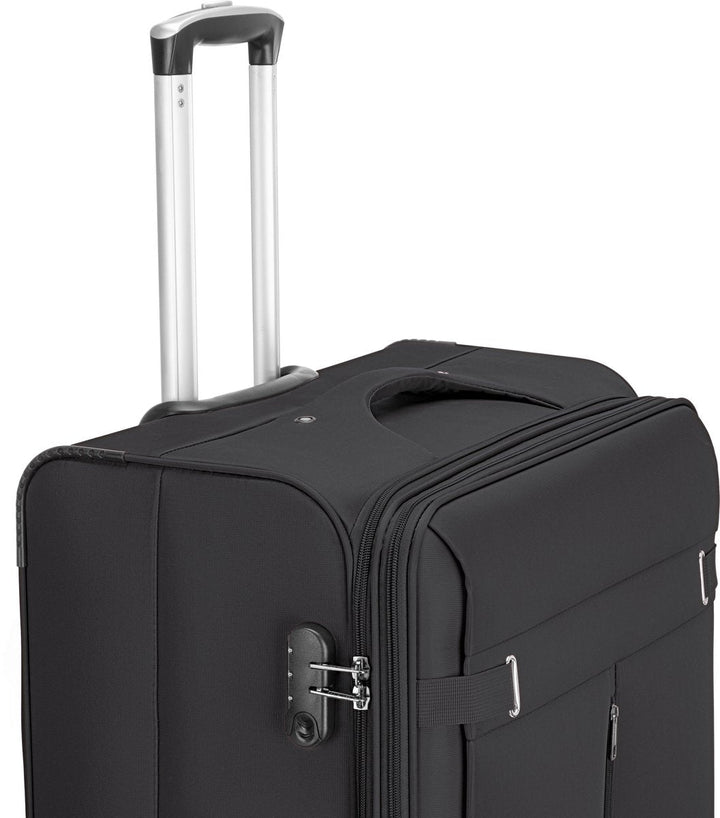 Elegant resväska med snurrhjul, idealisk som handbagage för snabba weekendresor.