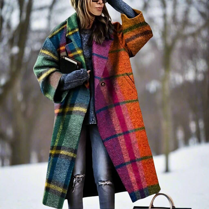 Lång Varm Ullkappa för Kvinnor | Milla Long Wool Coat i Förtrollande Färger