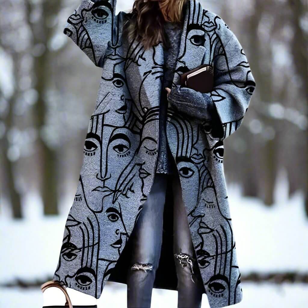 Lång Varm Ullkappa för Kvinnor | Milla Long Wool Coat i Förtrollande Färger