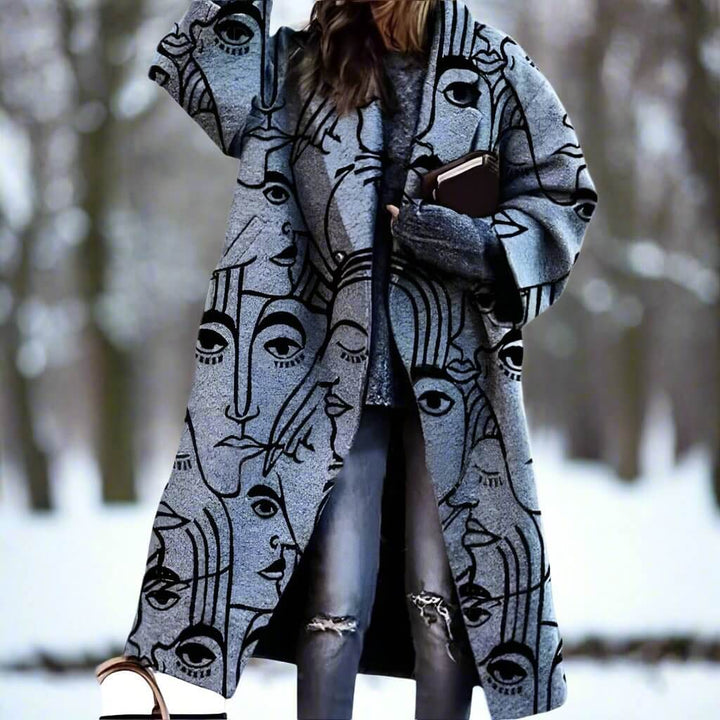 Lång Varm Ullkappa för Kvinnor | Milla Long Wool Coat i Förtrollande Färger