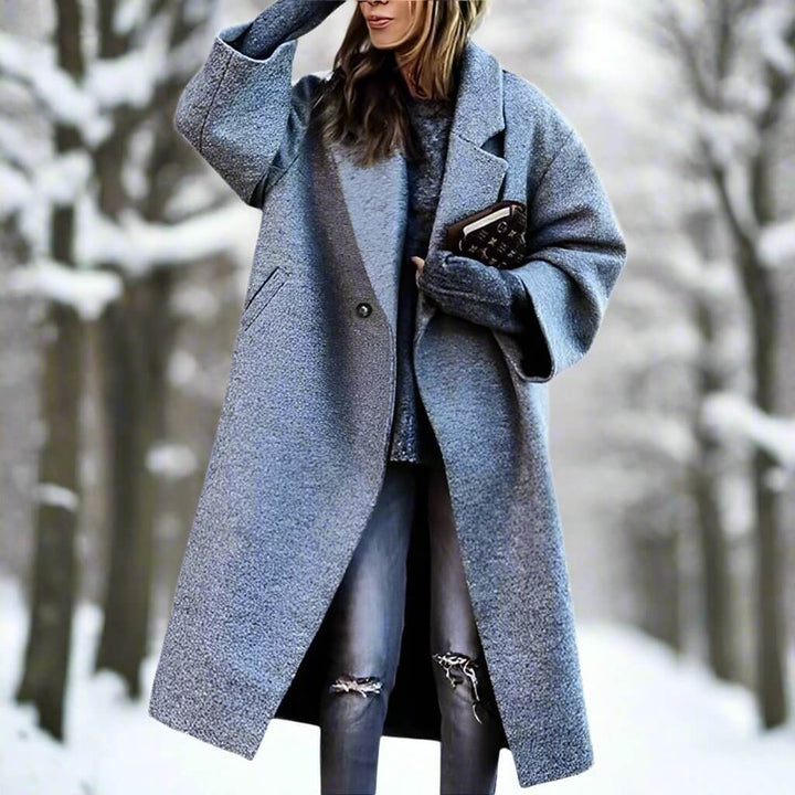 Lång Varm Ullkappa för Kvinnor | Milla Long Wool Coat i Förtrollande Färger
