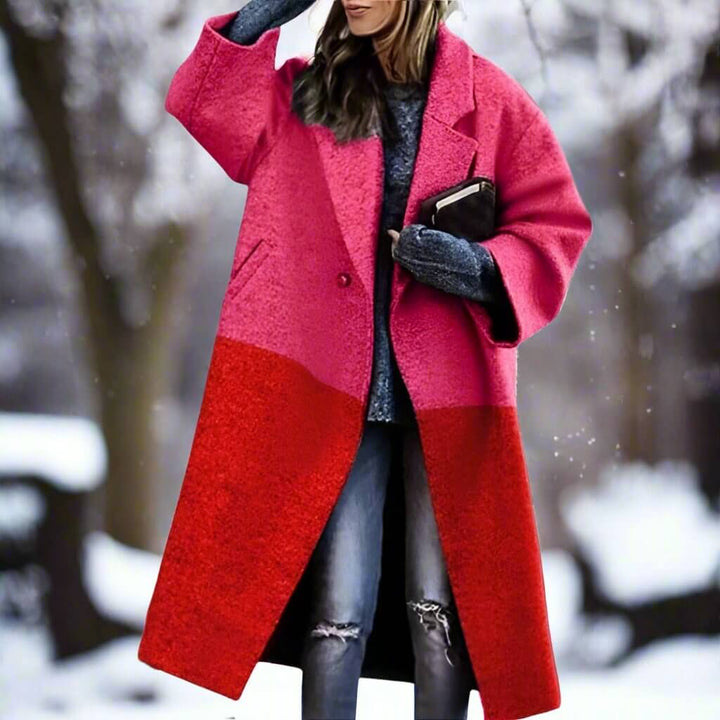 Lång Varm Ullkappa för Kvinnor | Milla Long Wool Coat i Förtrollande Färger