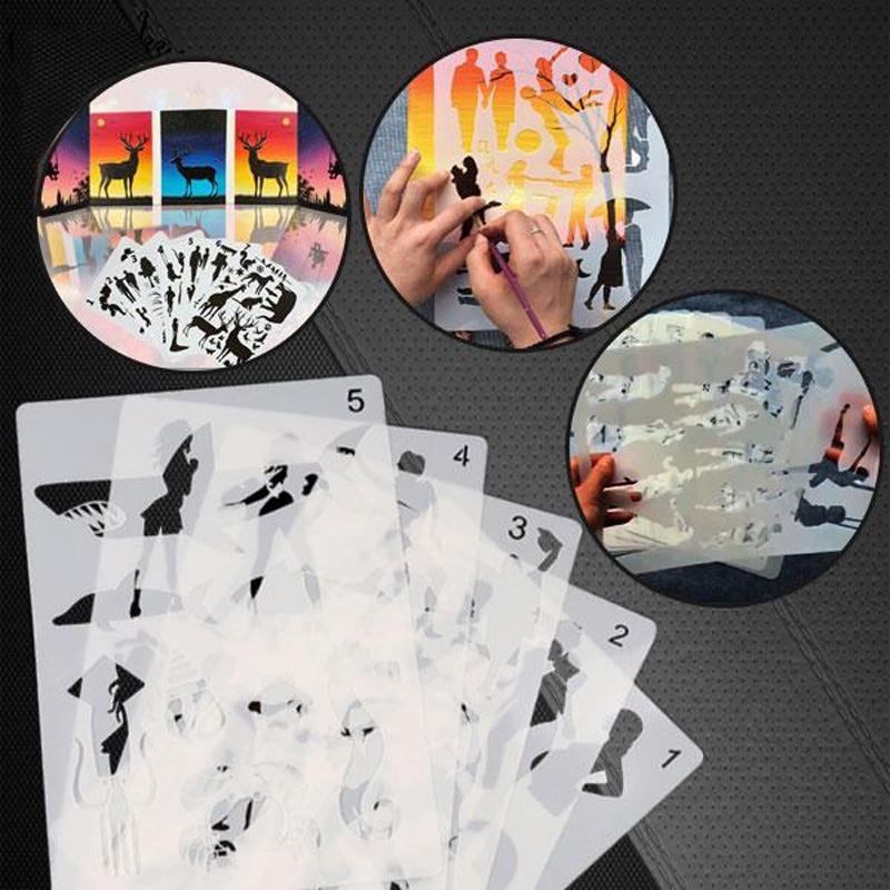 "Laserskurna stencilmallar 12 ark för kreativa projekt, eleganta och hållbara, idealiska för vuxna och barn."