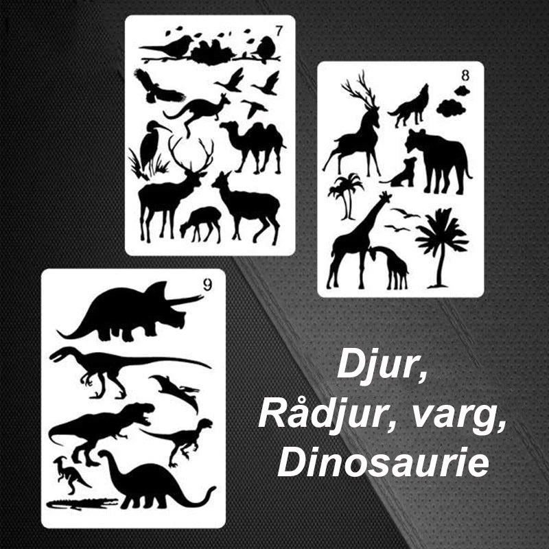 "Laserskurna stencilmallar 12 ark för kreativa projekt, eleganta och hållbara, idealiska för vuxna och barn."