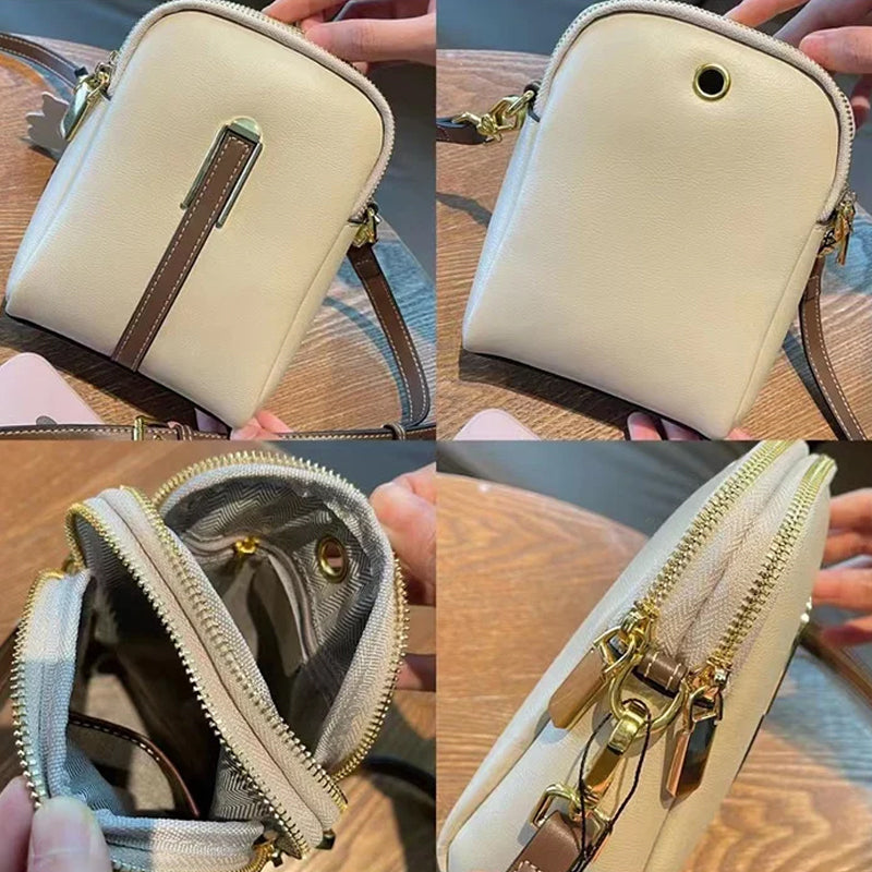 "Lätt och elegant mini crossbody damväska i PU-läder, flera färger, perfekt för alla säsonger, mode och funktion."