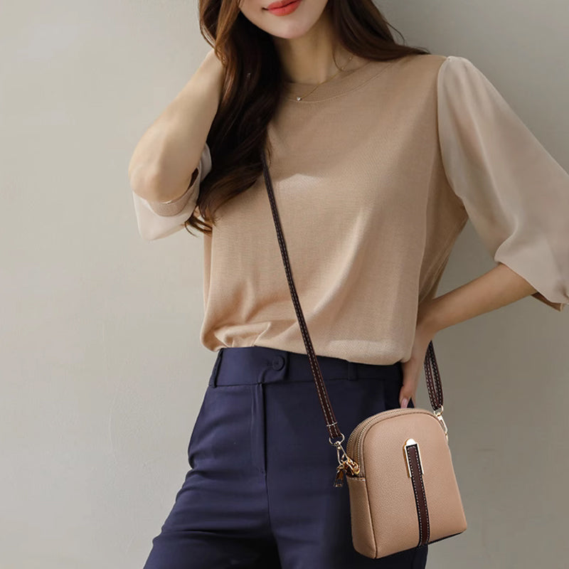 "Lätt och elegant mini crossbody damväska i PU-läder, flera färger, perfekt för alla säsonger, mode och funktion."