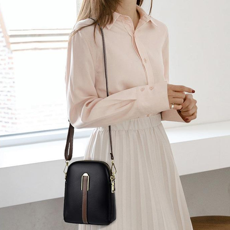 "Lätt och elegant mini crossbody damväska i PU-läder, flera färger, perfekt för alla säsonger, mode och funktion."