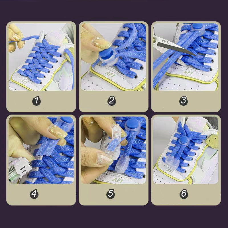 "Lätta elastiska snörlås för skor, mångfärgade och stilrena med slät finish, perfekt för alla tränings- och skobehov."