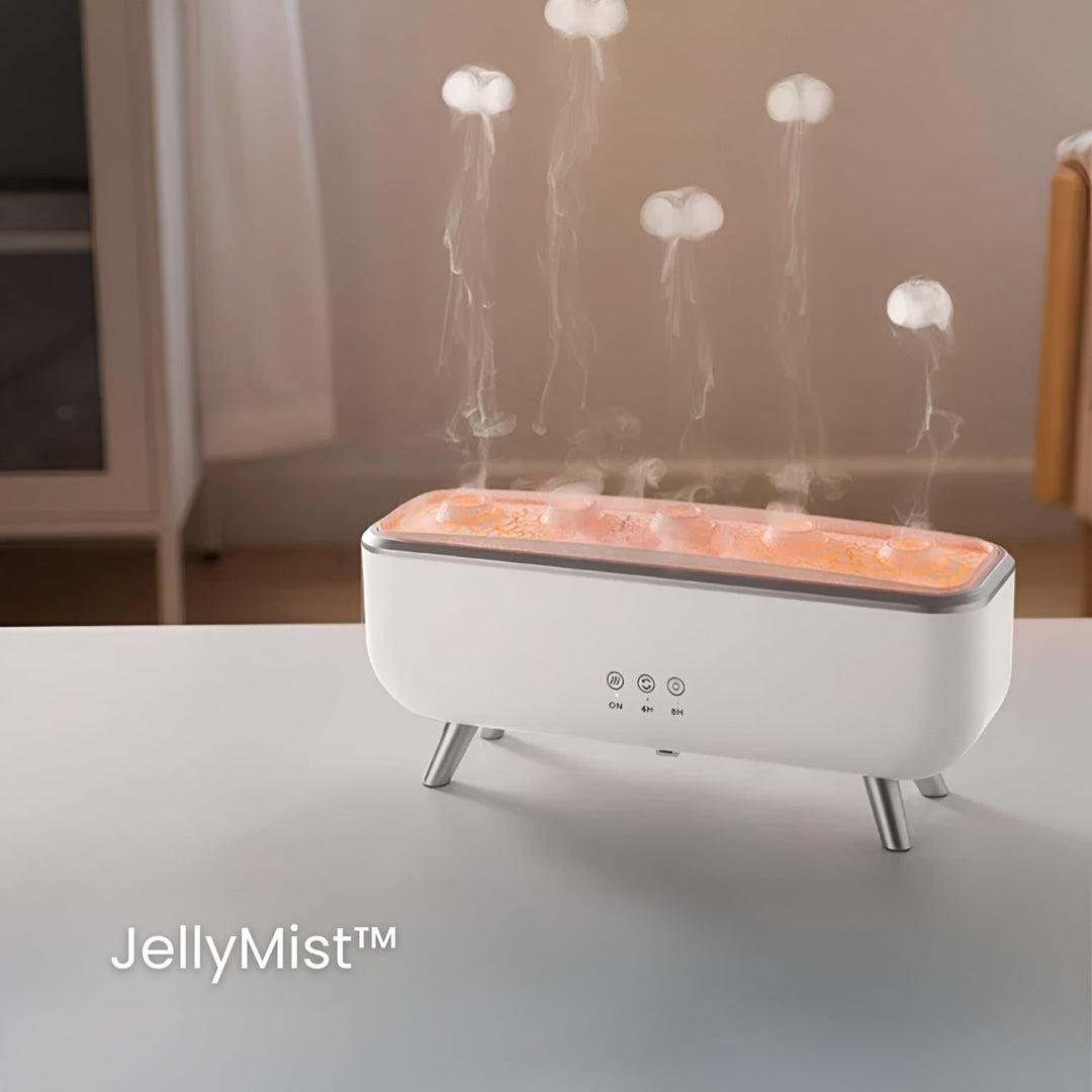 Multifunktionell LED diffuser, luftrenare och luftfuktare med timer. För avslappning och fräschare atmosfär.