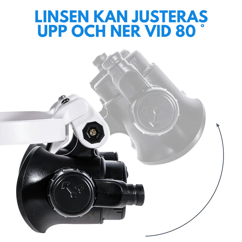 "LED förstoringsglasögon med utbytbara linser, justerbar LED-belysning och bekväm design, perfekt för precisionsarbete."