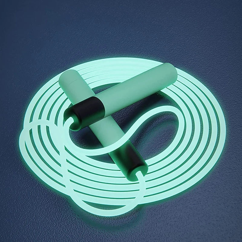 "LED-lysande hopprep med färgglada ljus och ergonomiska handtag, justerbar längd för både barn och vuxna"