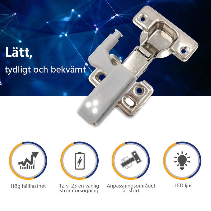 "LED-sensorlampor i hållbart ABS för skåp, vita lysdioder för ljusstark och modern belysning i hemmet och kontoret."