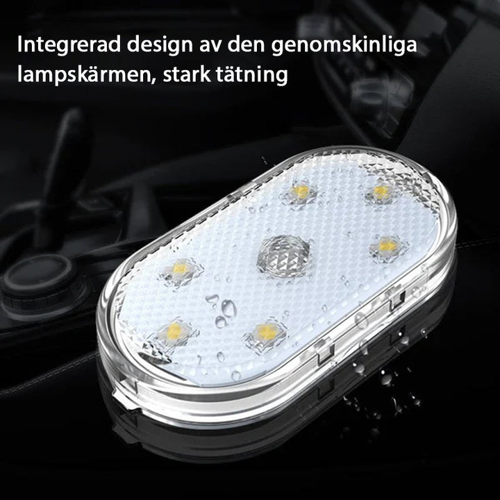 "LED-stämningsljus för bil, beröringskänsligt, kompakt, med klar belysning och flerfärgalternativ, perfekt för bilinteriör."