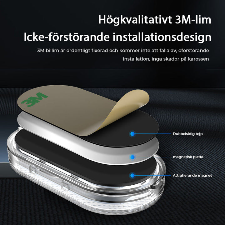 "LED-stämningsljus för bil, beröringskänsligt, kompakt, med klar belysning och flerfärgalternativ, perfekt för bilinteriör."