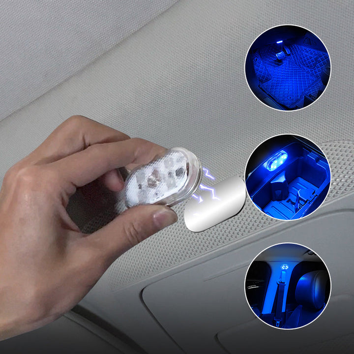 "LED-stämningsljus för bil, beröringskänsligt, kompakt, med klar belysning och flerfärgalternativ, perfekt för bilinteriör."