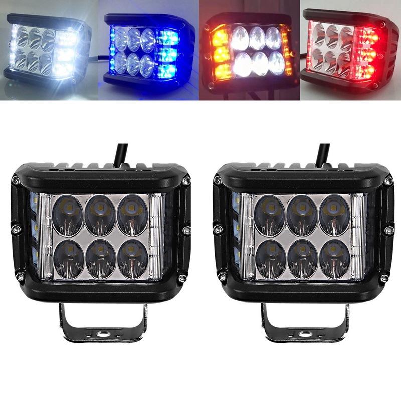 "LED strålkastare Off-Road, aluminiumhus, kombistrålereflektion, för biltillbehör, terrängfordon, vattentät IP67"