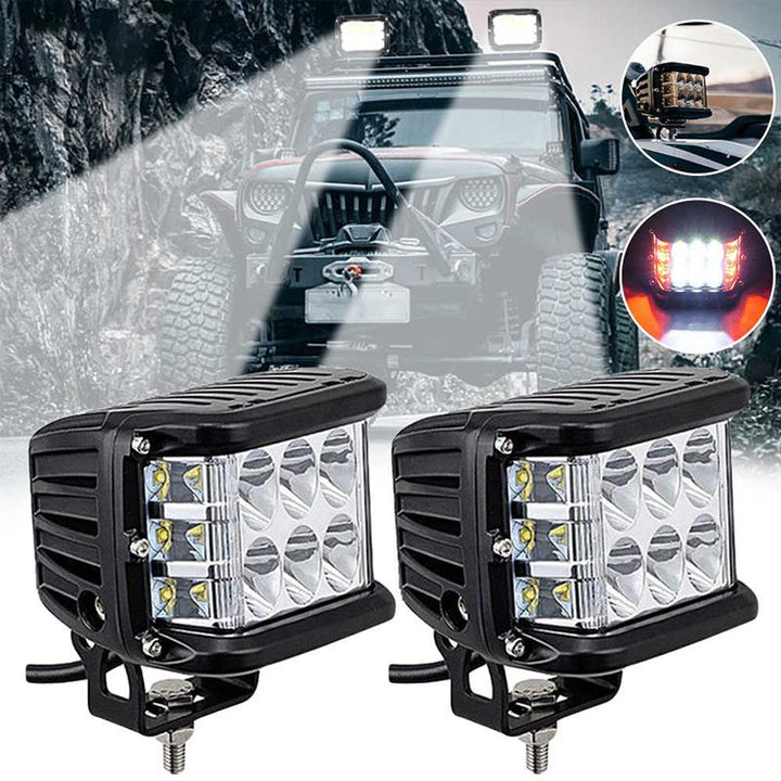 "LED strålkastare Off-Road, aluminiumhus, kombistrålereflektion, för biltillbehör, terrängfordon, vattentät IP67"