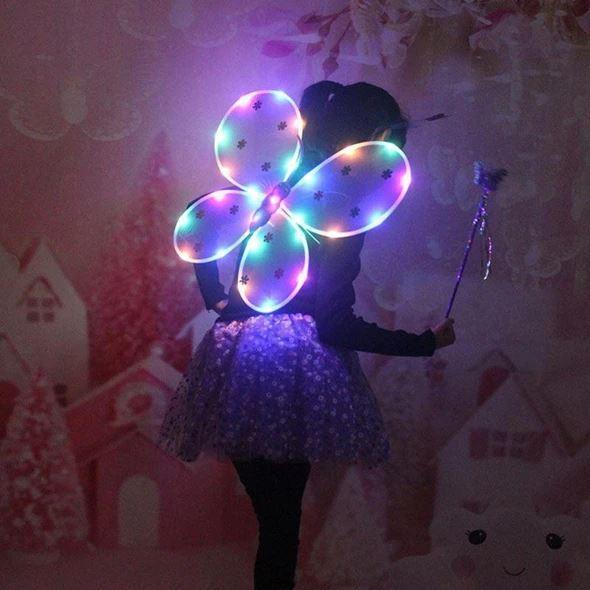 "LED upplyst tutu kjol för flickor, glittrar i mörkret med fantastiska ljuseffekter, perfekt för fester och maskerader."