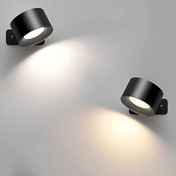 LED-vägglampa med trådlös, uppladdningsbar funktion och 360° touchkontroll för modern inredning.