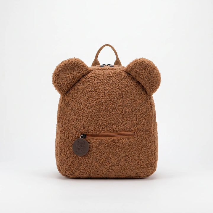Texturerad ullblandningsryggsäck. Bekväm unisex vardagsryggsäck med unika örondetaljer.
