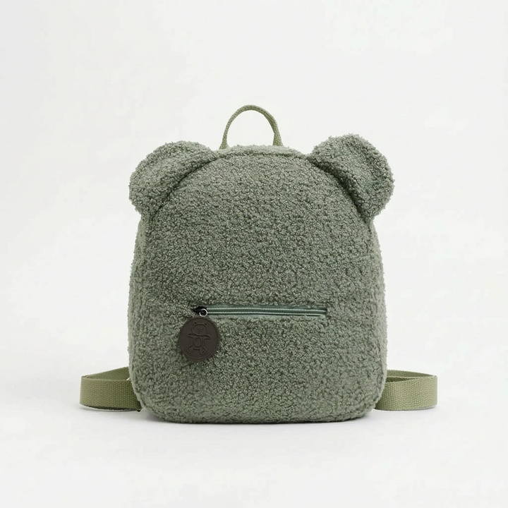 Söta örondetaljer på denna lekfulla unisex ryggsäck. Idealisk barnryggsäck i texturerad ullblandning.