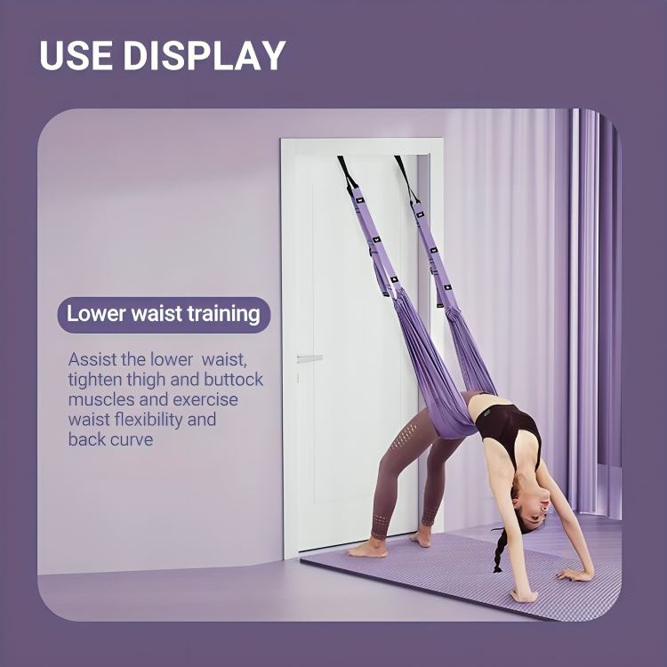 Mångsidigt yogasegel för hemmaträning. Förbättra flexibilitet, fitness och din yogautövning med stretch.