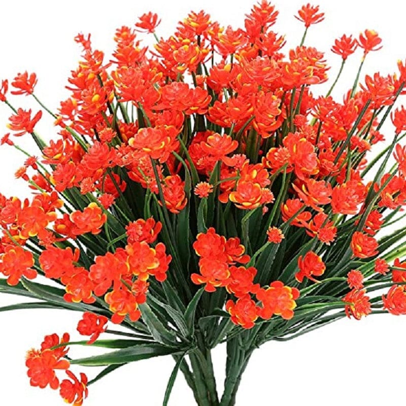"Livfulla utomhus konstgjorda blommor med naturligt utseende i livliga färger, perfekt för enkel och elegant dekoration."