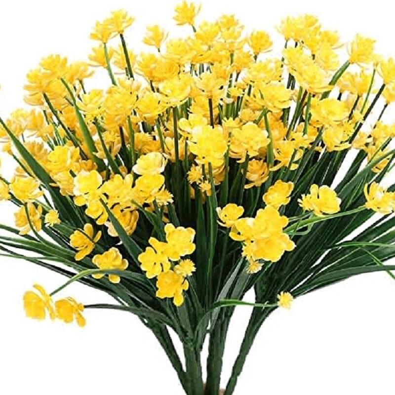 "Livfulla utomhus konstgjorda blommor med naturligt utseende i livliga färger, perfekt för enkel och elegant dekoration."
