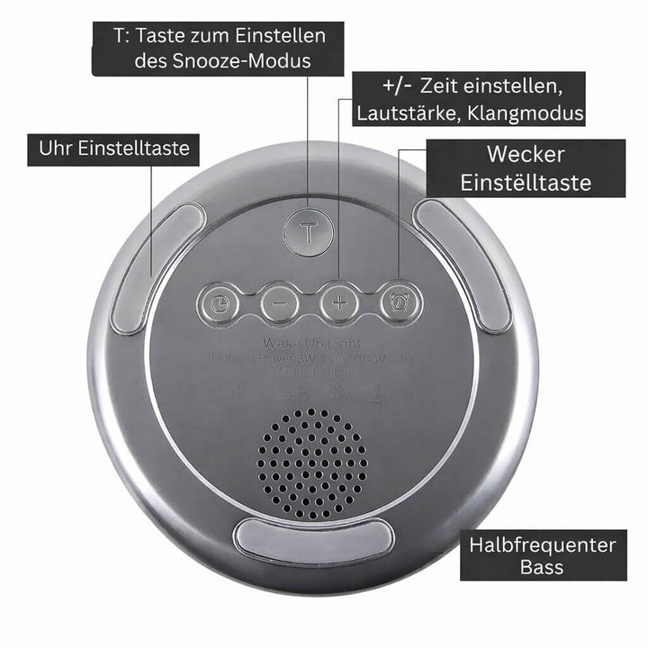 Ljusväckarklocka, soluppgångslampa och nattlampa för bättre sömn och en lugn morgonrutin.