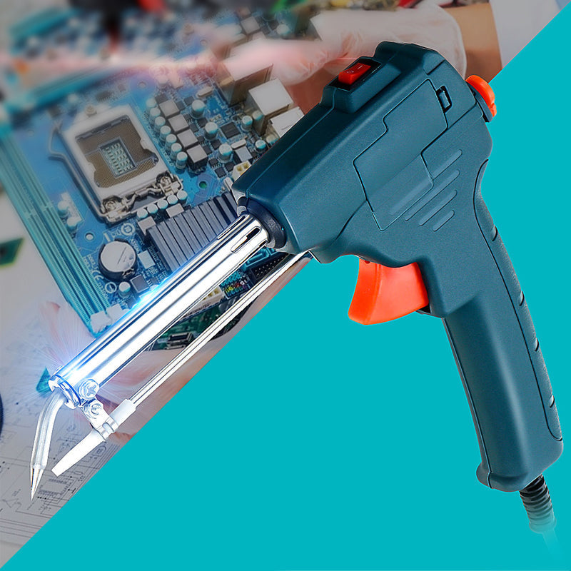 "Lödkolvsats med energieffektiv design, modern svart färg och robust konstruktion, perfekt för DIY och professionell lödning.