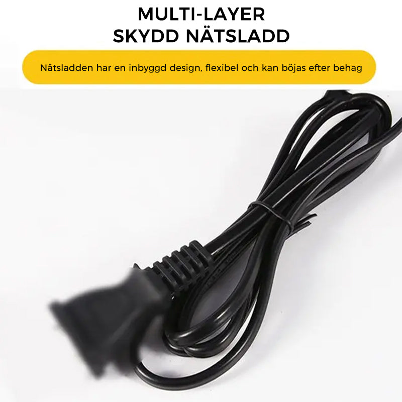 "Lödkolvsats med energieffektiv design, modern svart färg och robust konstruktion, perfekt för DIY och professionell lödning.