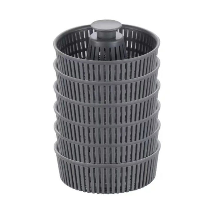 Luktsäkert köksfilter i rostfritt stål, silverfärgat, med fint nät och avtagbar korg, hållbart och lätt att rengöra.