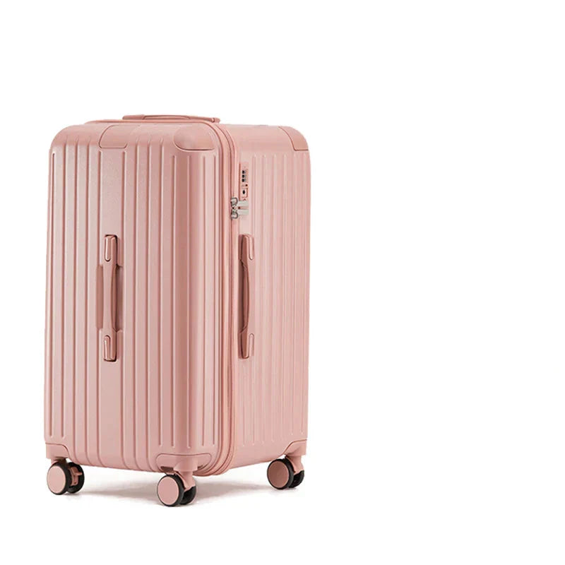 Lyxig hård resväska med USB-laddare. Säker, expanderbar design med tysta hjul för modern resekomfort.