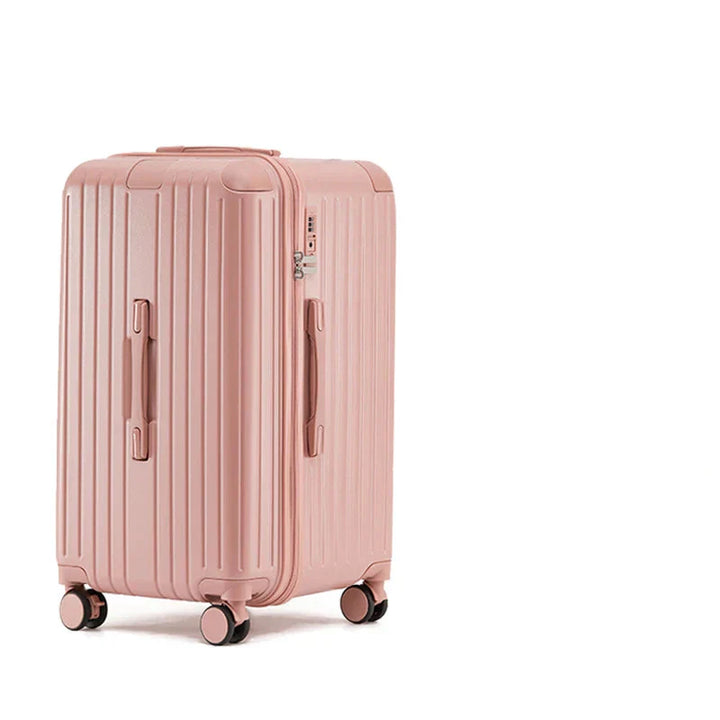 Lyxig hård resväska med USB-laddare. Säker, expanderbar design med tysta hjul för modern resekomfort.